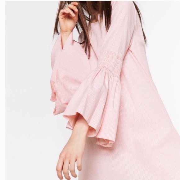 Zara Pinstrip Pink Romper - Picture 3 of 8